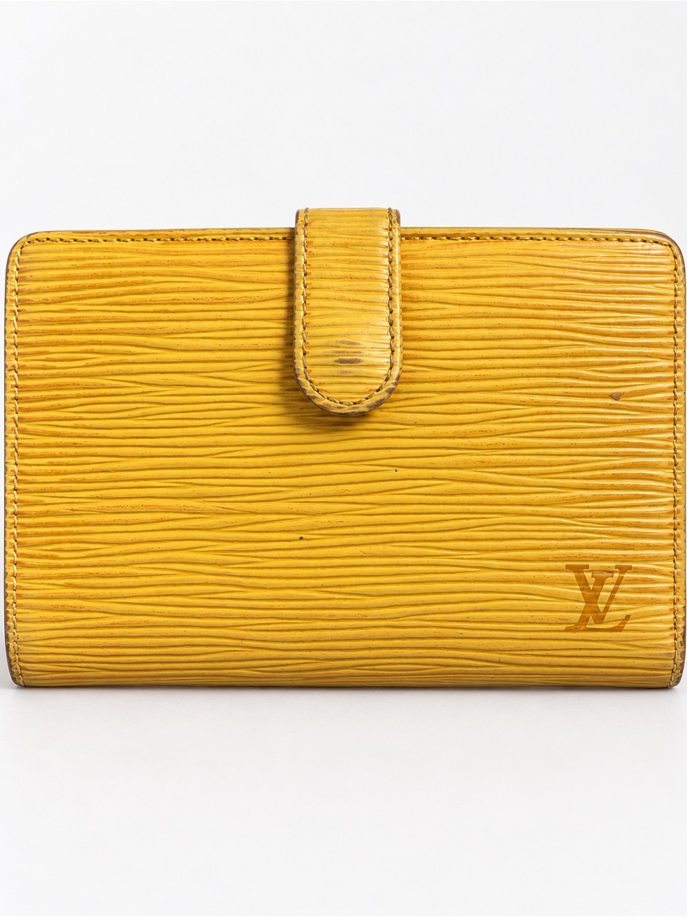 Louis Vuitton Purple Wallet with Yellow Trim